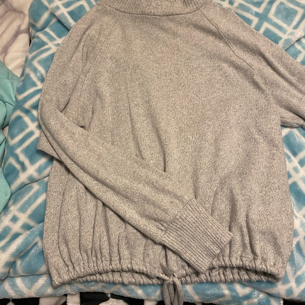 gray sweater
